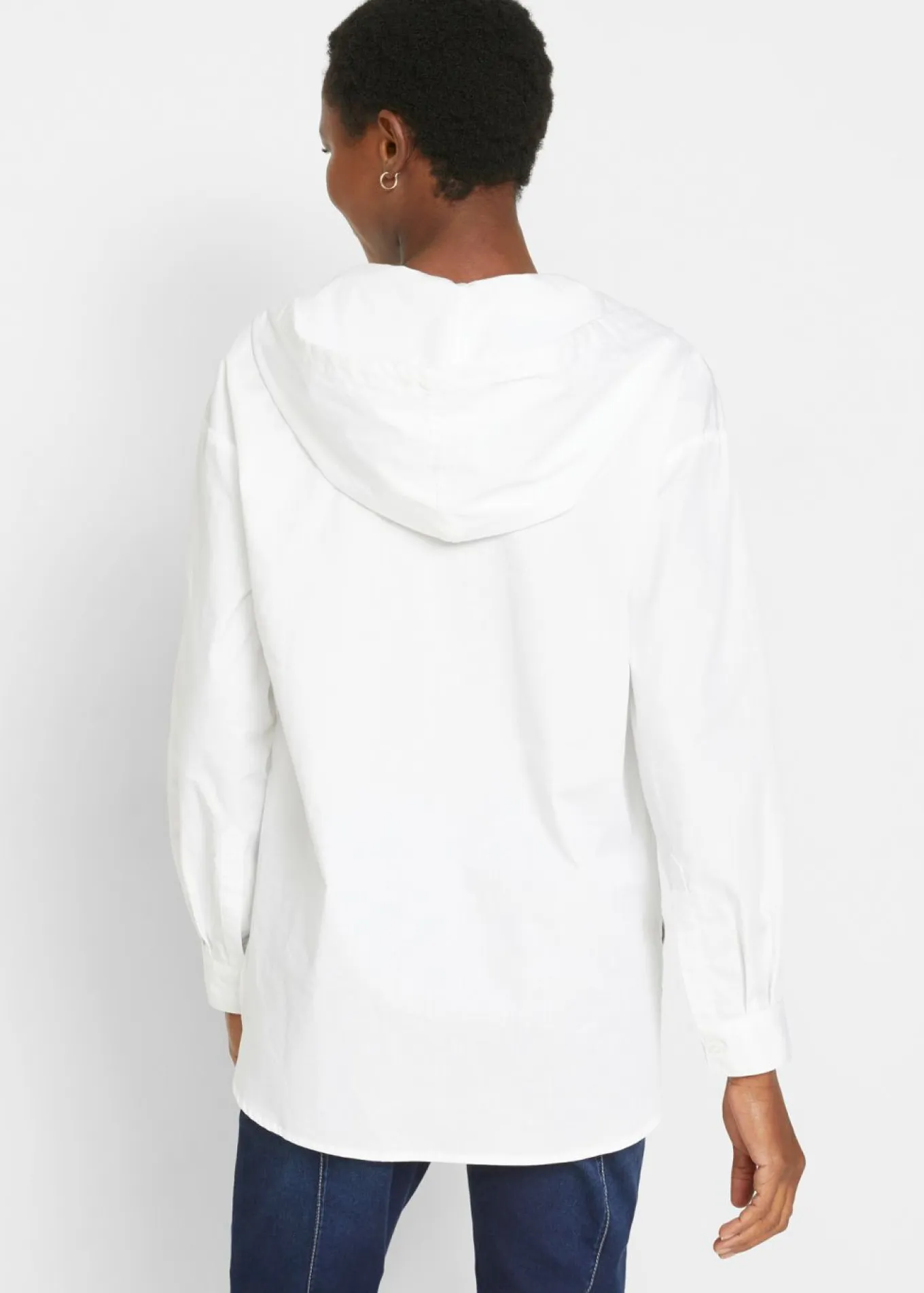 Blusa tipo túnica de algodón orgánico puro