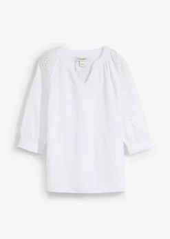 Blusa tipo túnica de muselina ligera