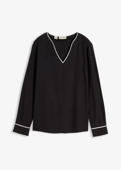 Blusa tipo túnica de viscosa fluida