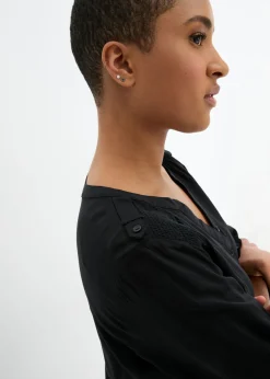 Blusa tipo túnica de viscosa suave