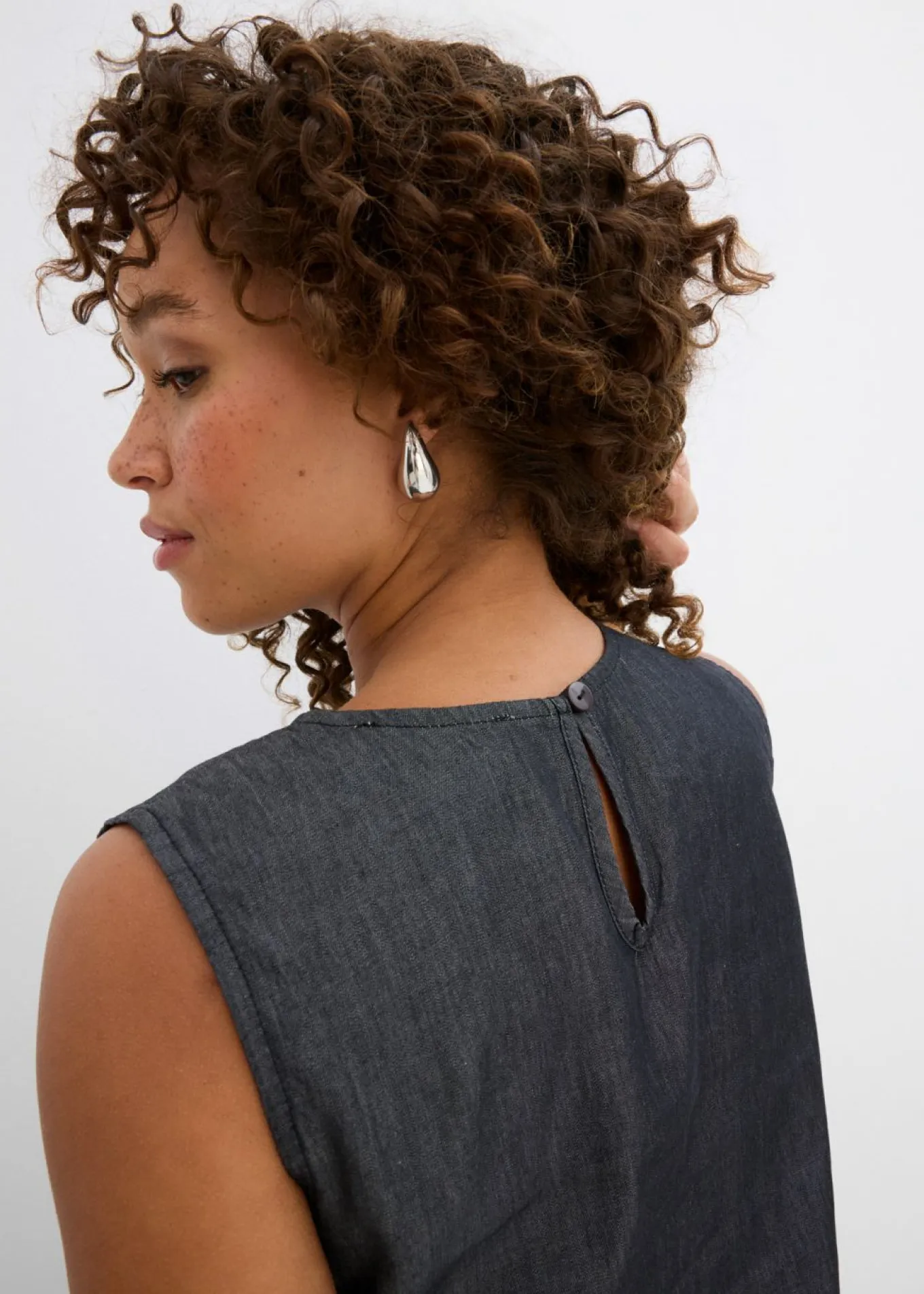 Blusa vaquera de algodón orgánico