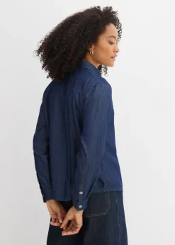 Blusa vaquera holgada de algodón orgánico