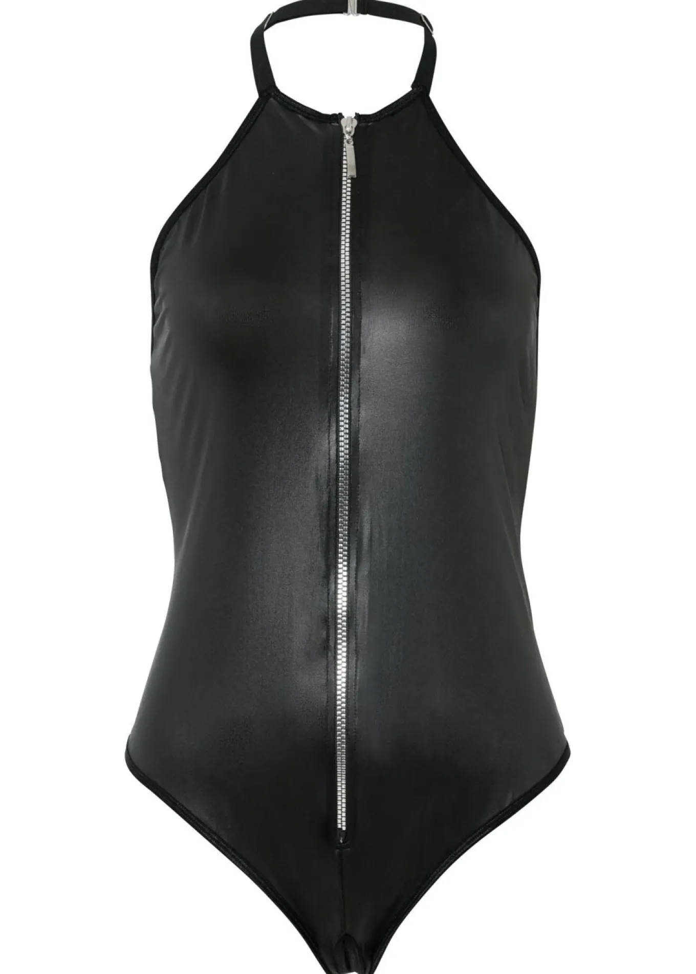 Body con tanga con abertura y diseño mojado