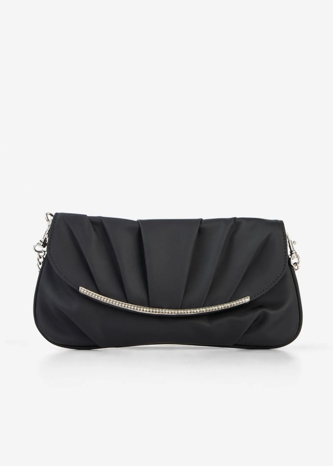 Bolso clutch con decoración de pedrería