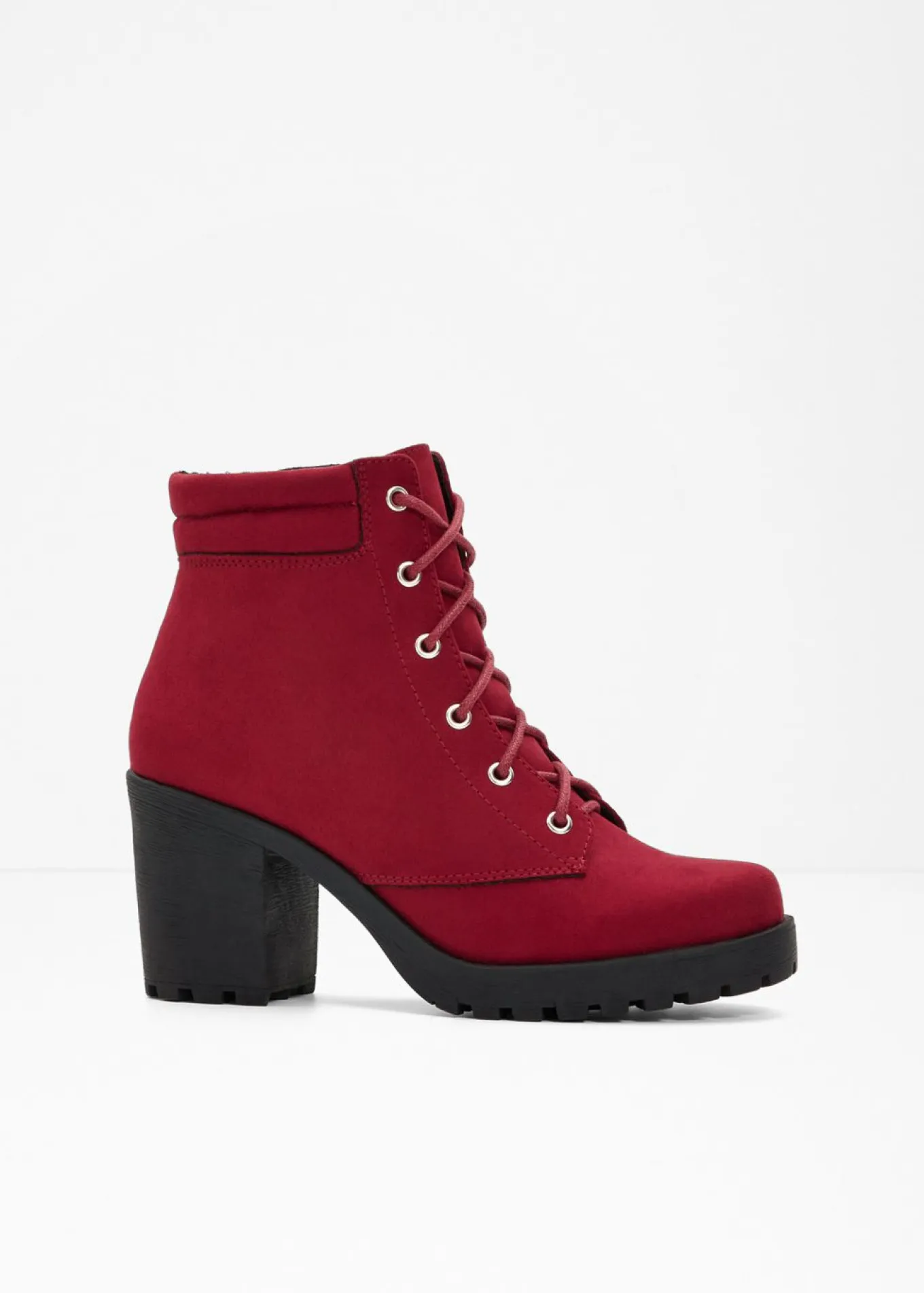 Botas con cordones y tacón ancho