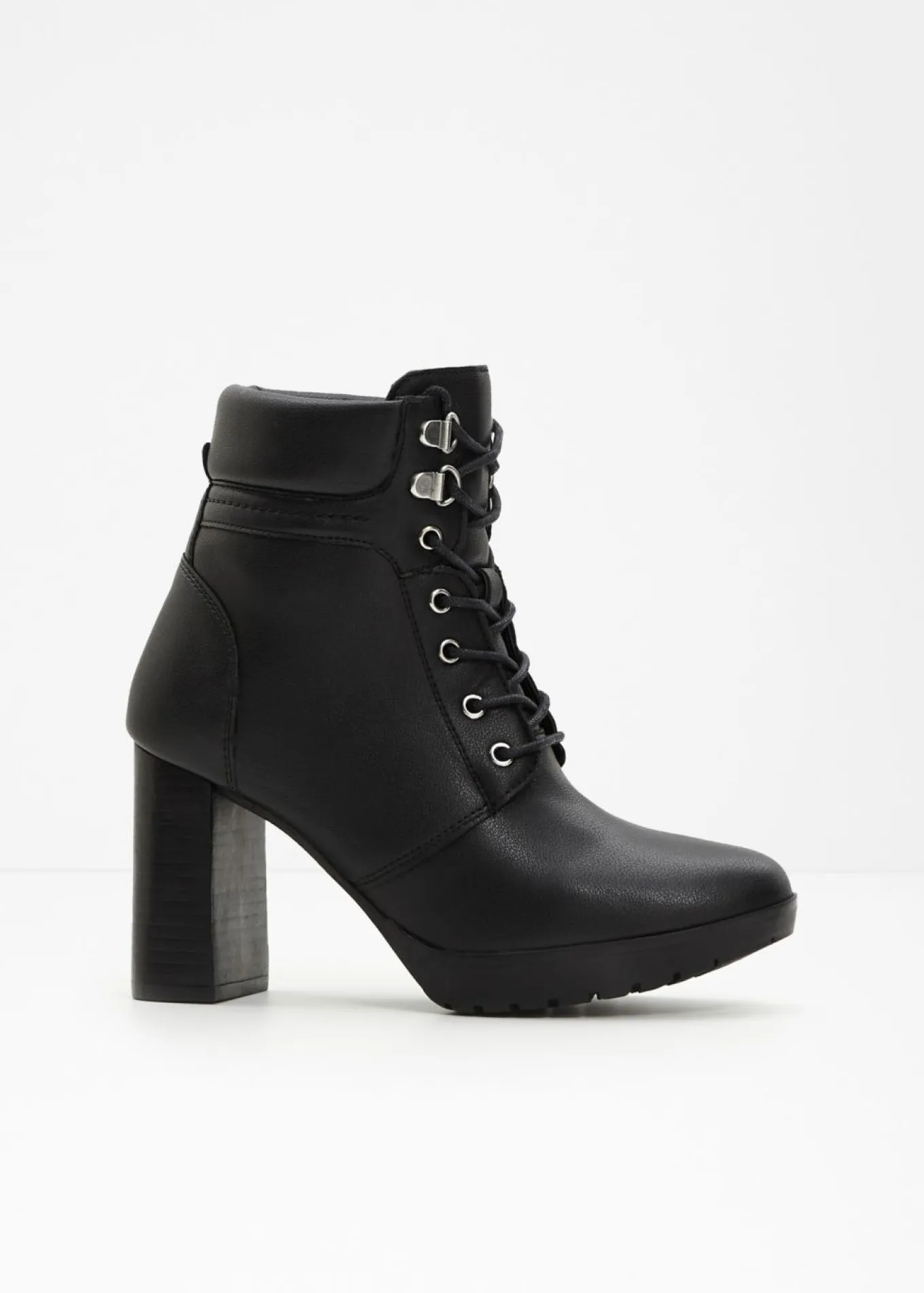 Botines con cordones y tacón alto