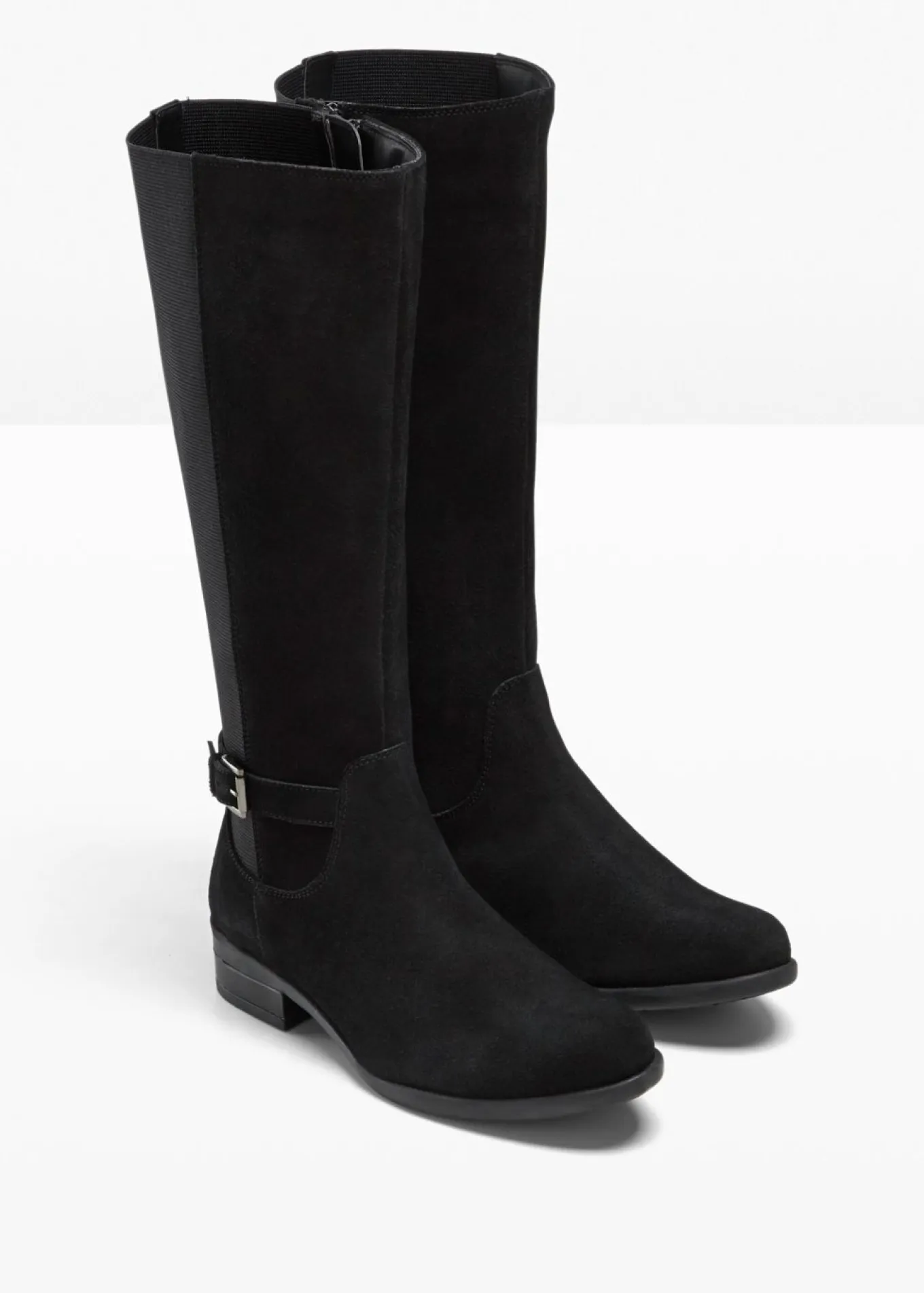 Botines de caña ancha de cuero