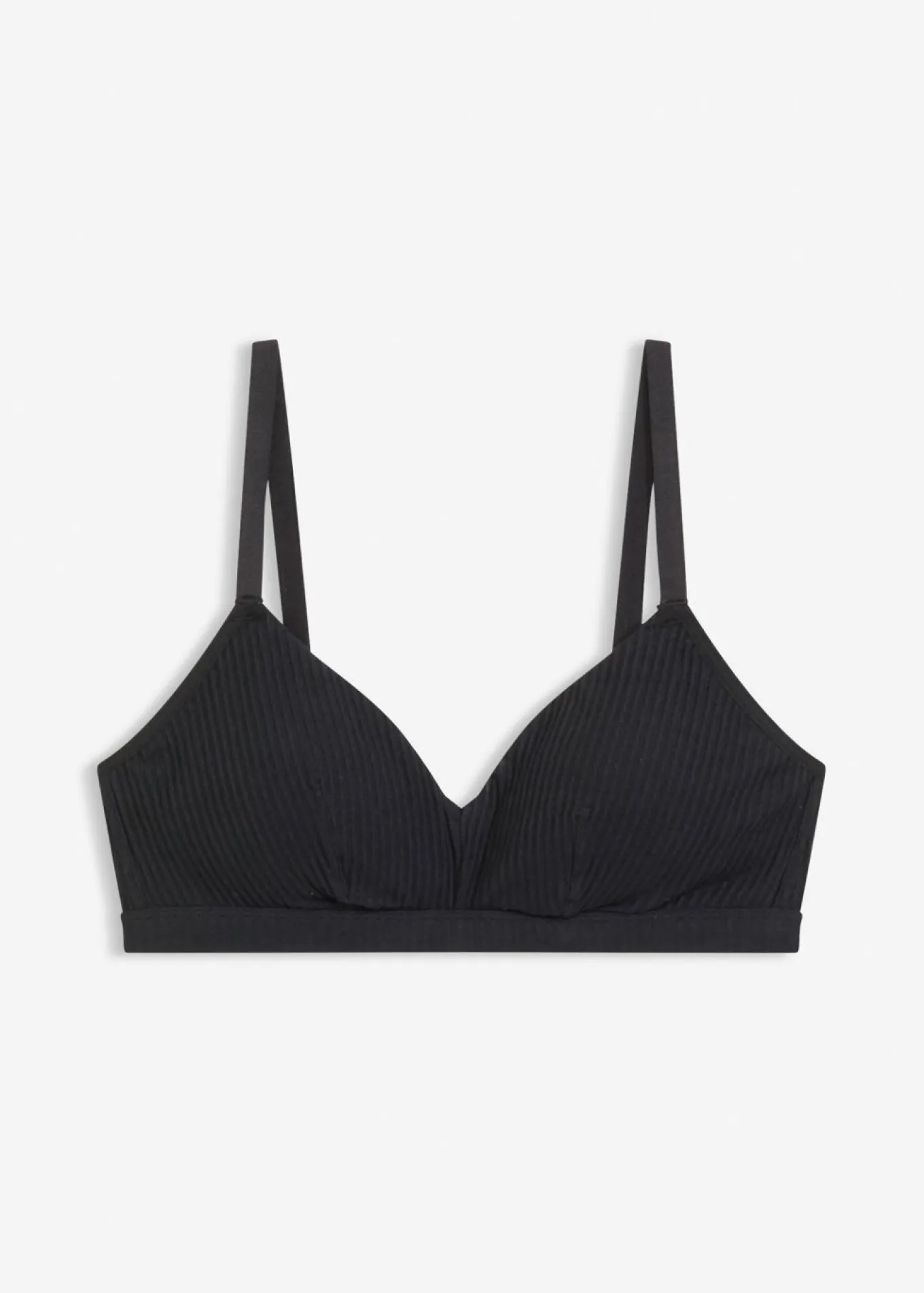 Bralette acolchado sin aros de algodón orgánico de canalé