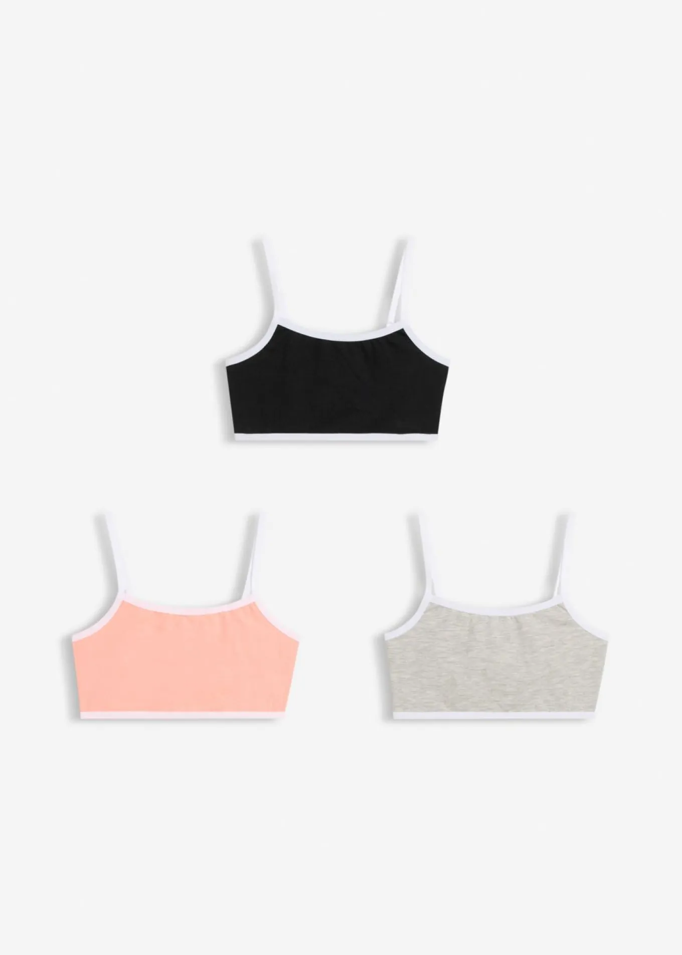 Bustier con algodón suave (3 unidades)