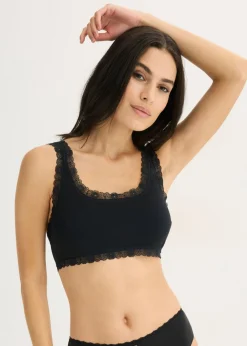Bustier de algodón orgánico y encaje (2 unidades)