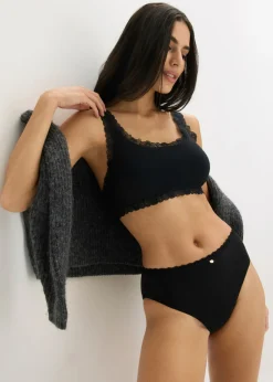 Bustier de algodón orgánico y encaje (2 unidades)
