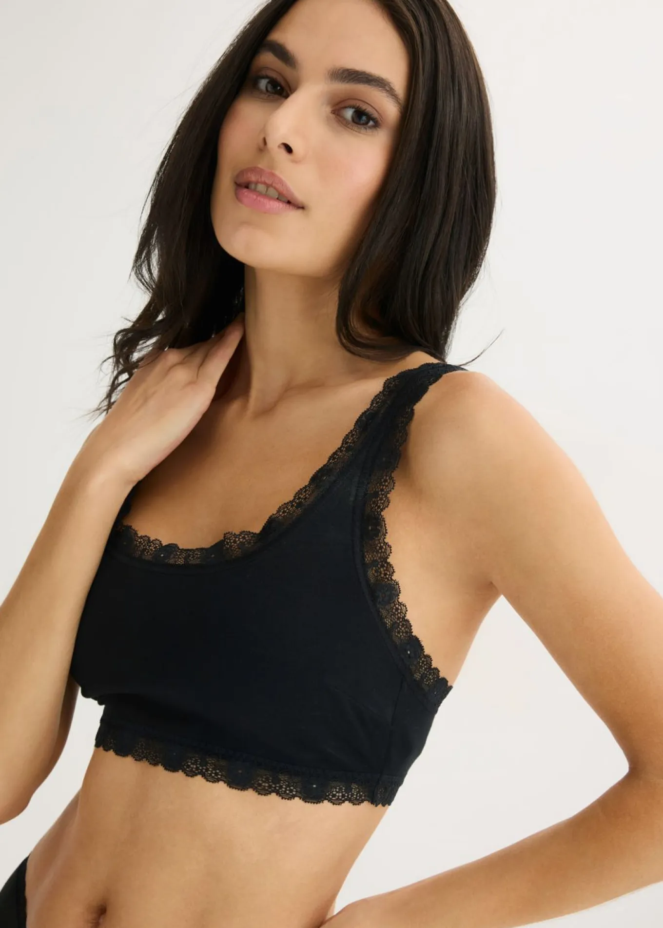 Bustier de algodón orgánico y encaje (2 unidades)