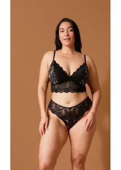 Bustier triangular con encaje