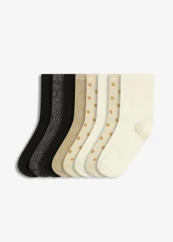 Calcetines cortos con lúrex y algodón orgánico (8 pares)