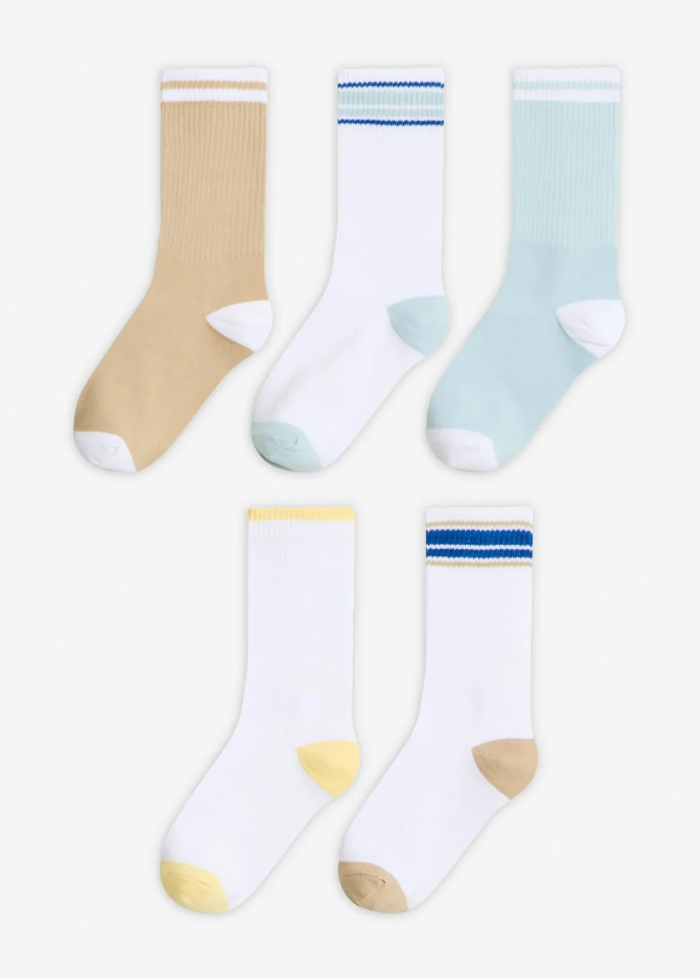 Calcetines deportivos de algodón orgánico (5 pares)