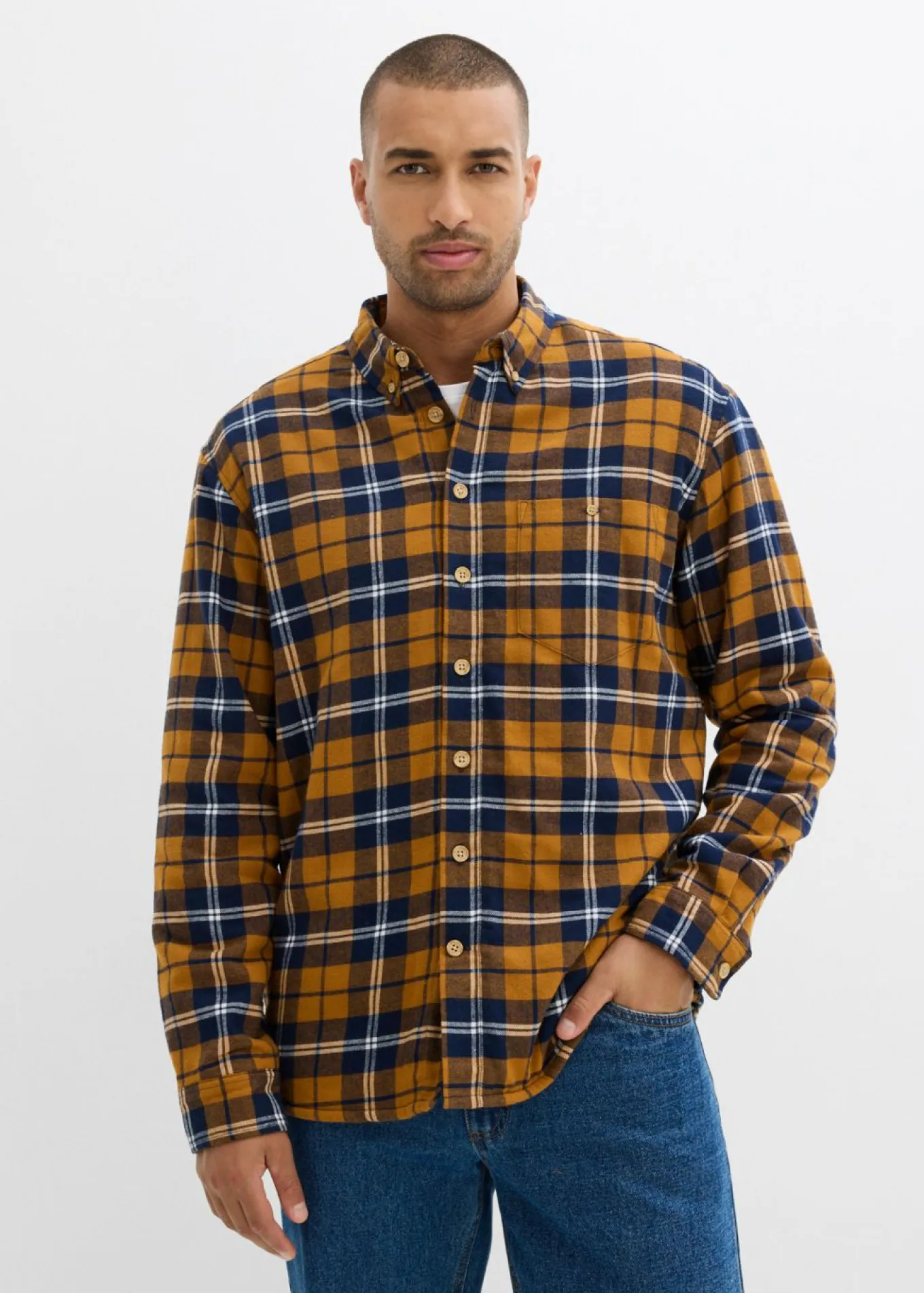 Camisa de franela con forro polar cálido