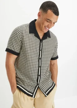 Camisa de manga corta con lino