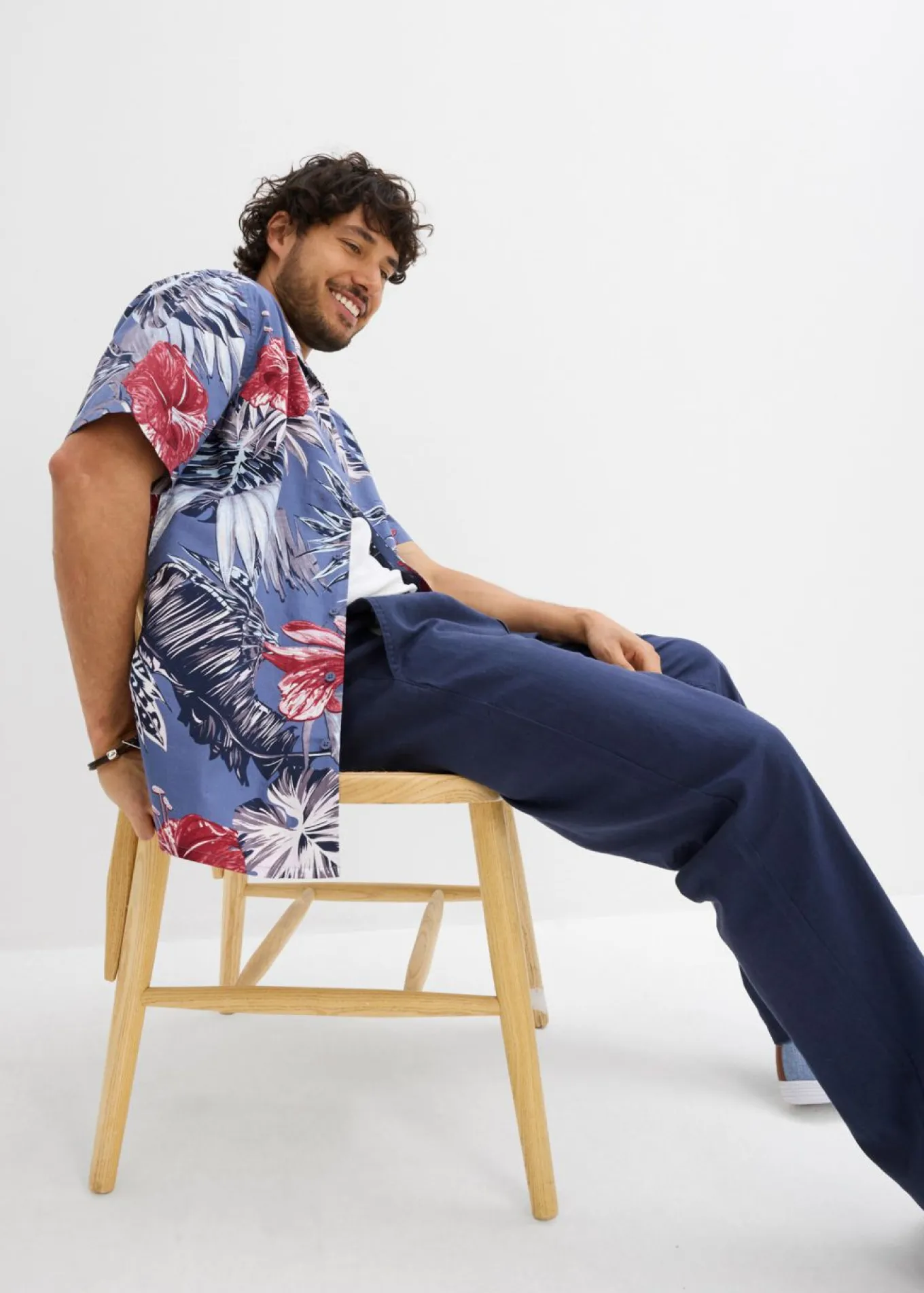 Camisa de manga corta de algodón puro