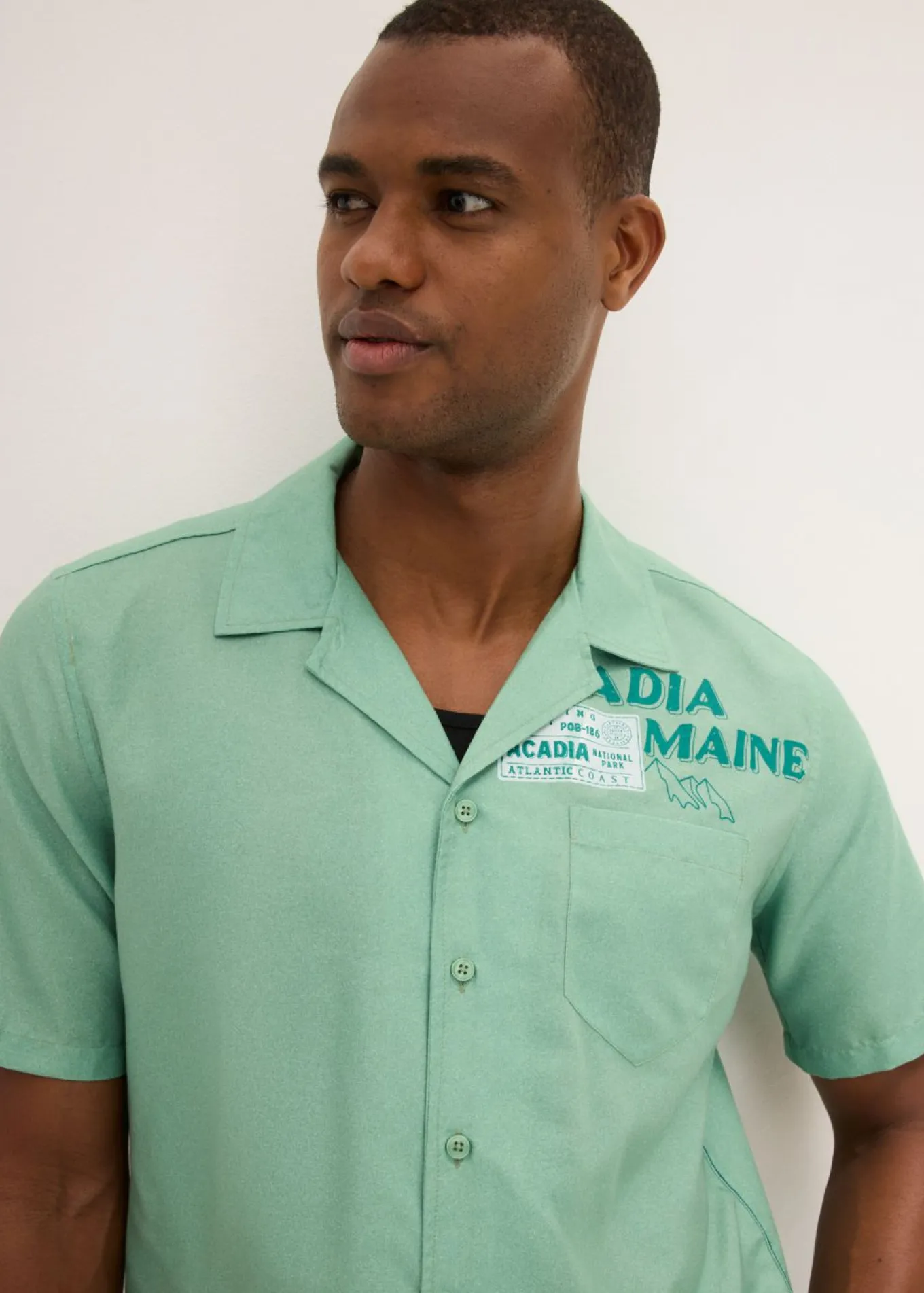 Camisa de manga corta de algodón puro
