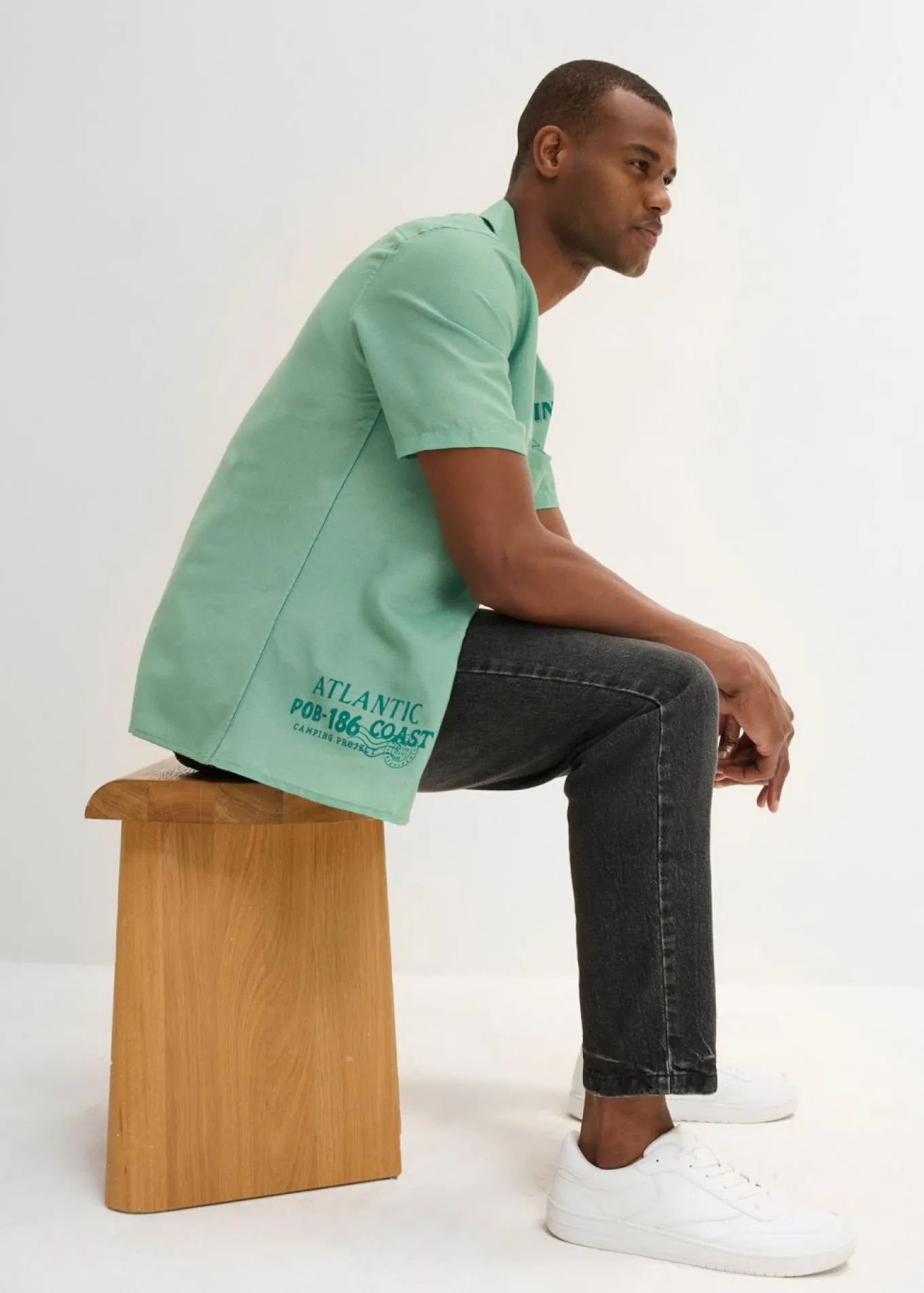 Camisa de manga corta de algodón puro