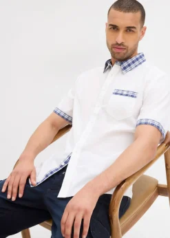 Camisa de manga corta de algodón puro