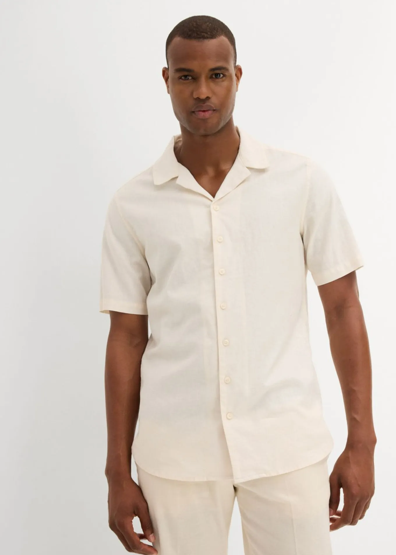 Camisa de manga corta de lino