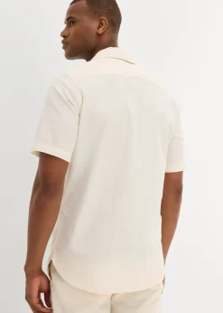 Camisa de manga corta de lino