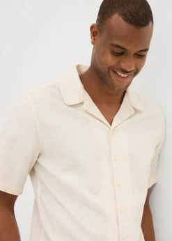 Camisa de manga corta de lino