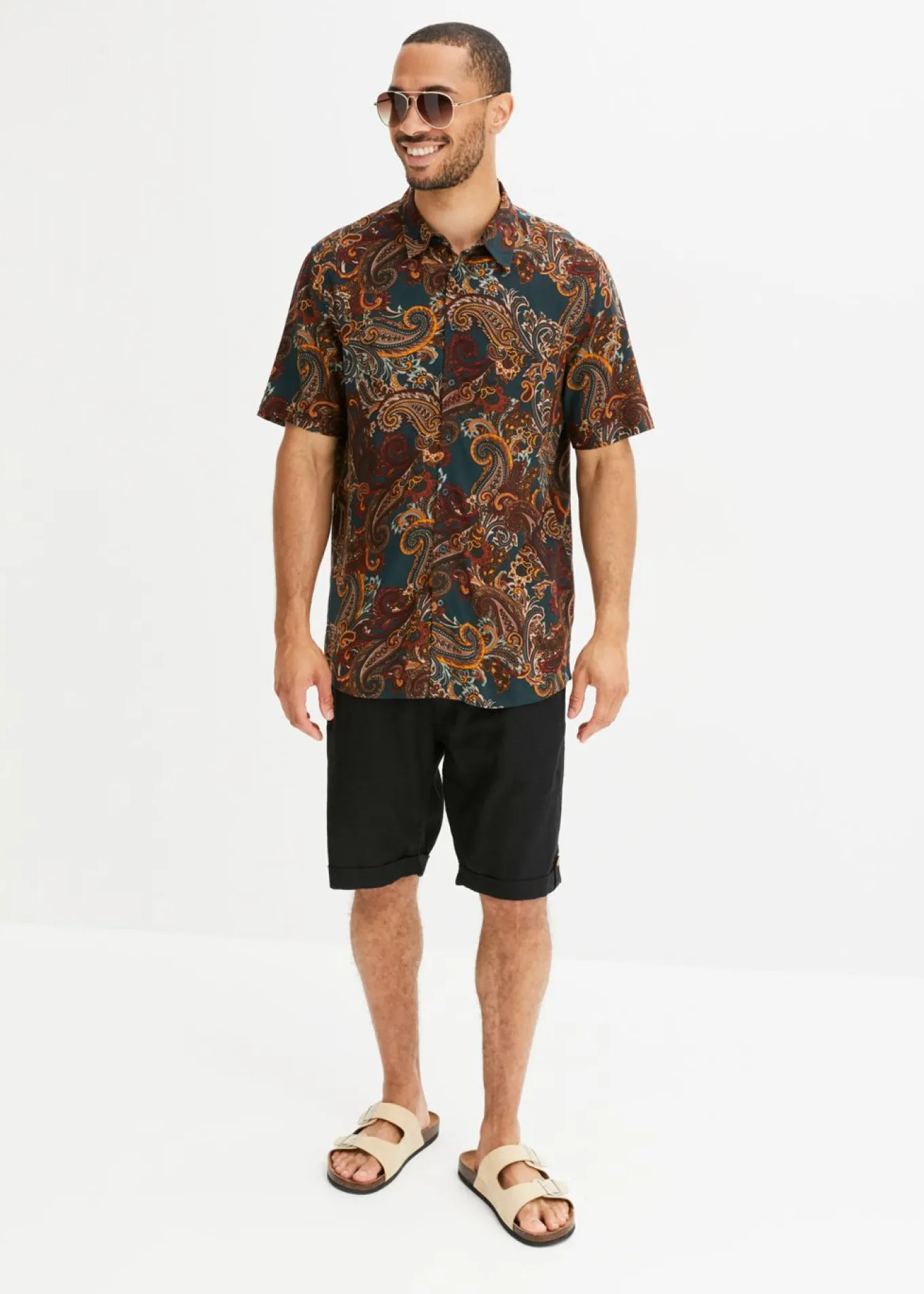 Camisa de manga corta de viscosa