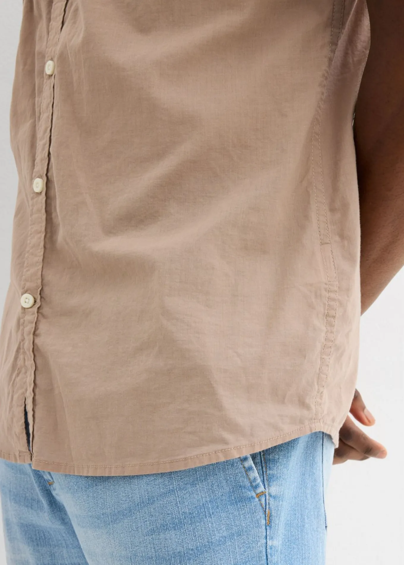 Camisa de manga corta de algodón puro