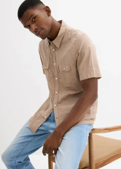 Camisa de manga corta de algodón puro
