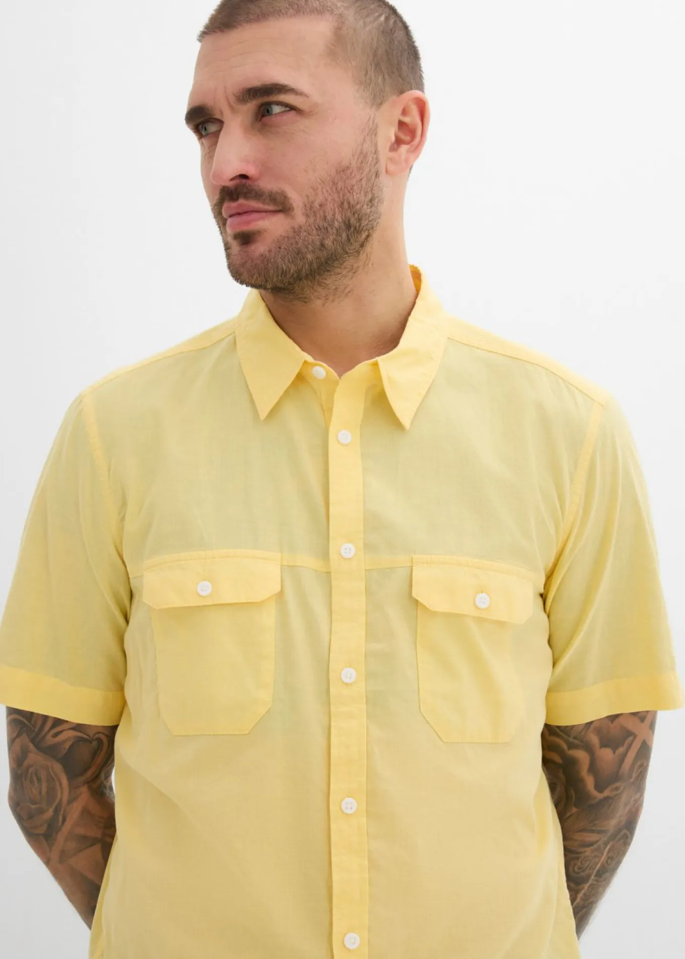 Camisa de manga corta de algodón puro
