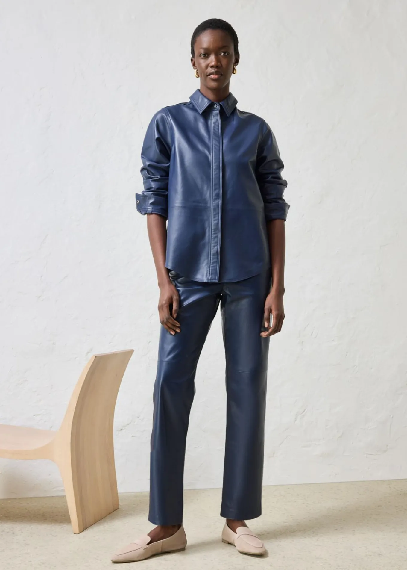 Camisa de napa de cordero