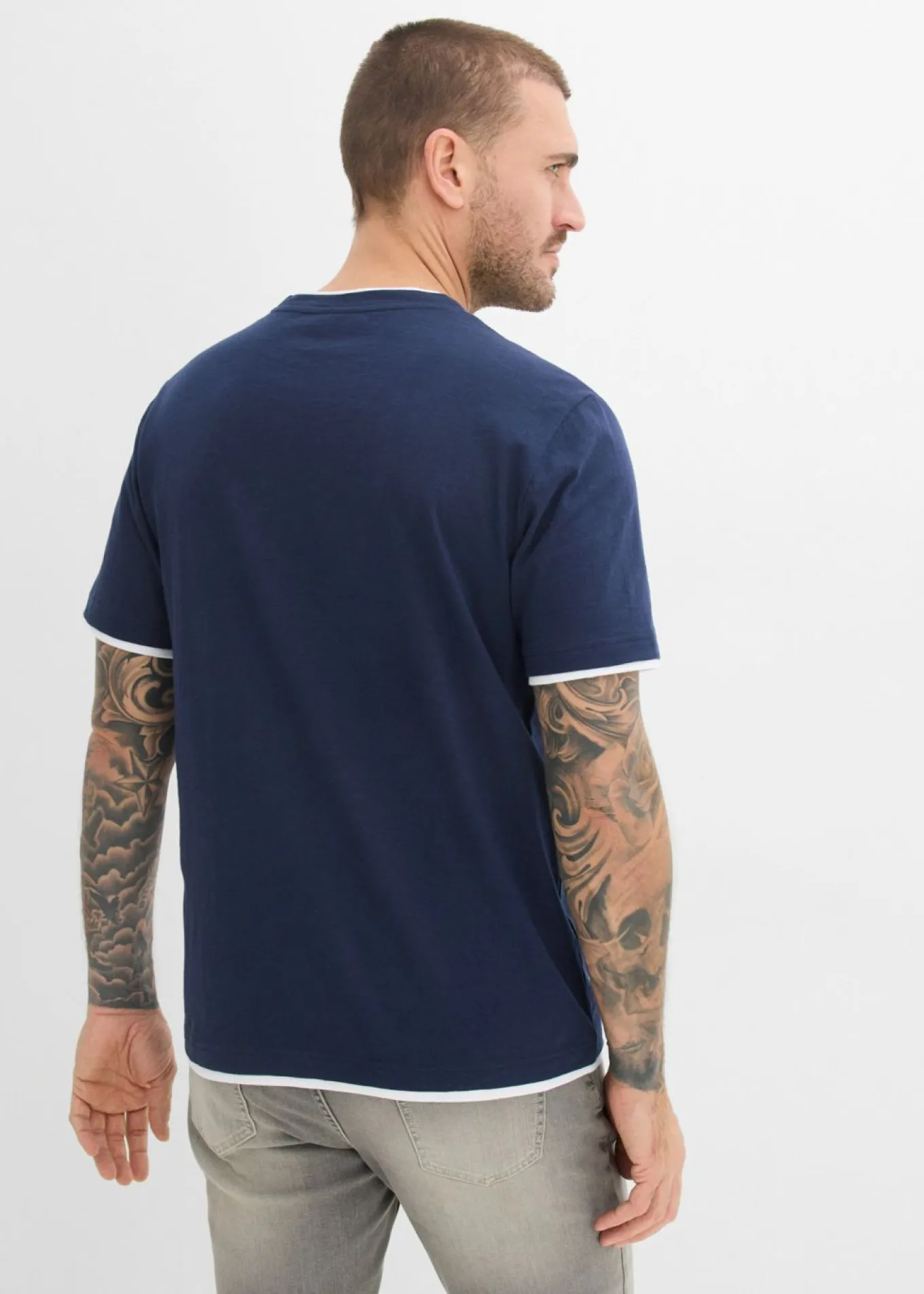 Camiseta con aspecto 2 en 1 de hilo slub