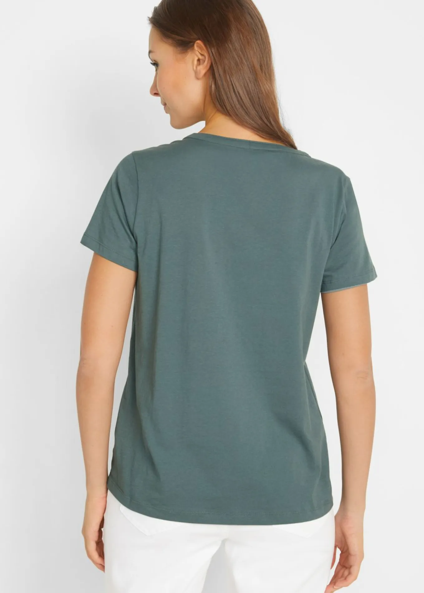 Camiseta con escote decorativo