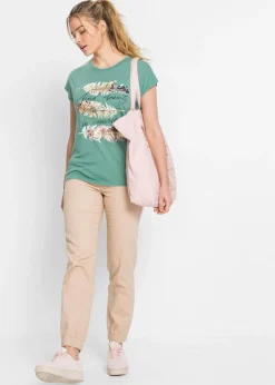 Camiseta con estampado brillante