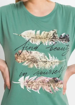 Camiseta con estampado brillante