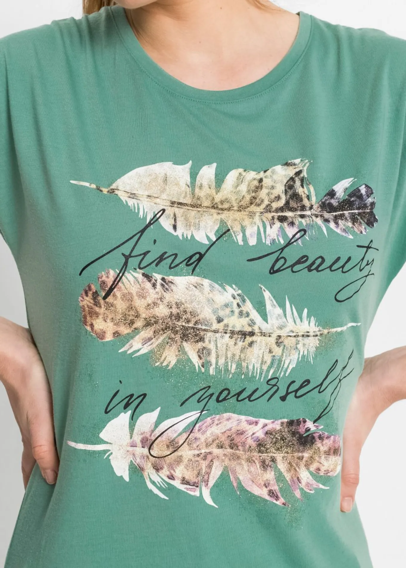 Camiseta con estampado brillante