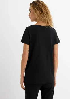 Camiseta con estampado de corazón de algodón orgánico