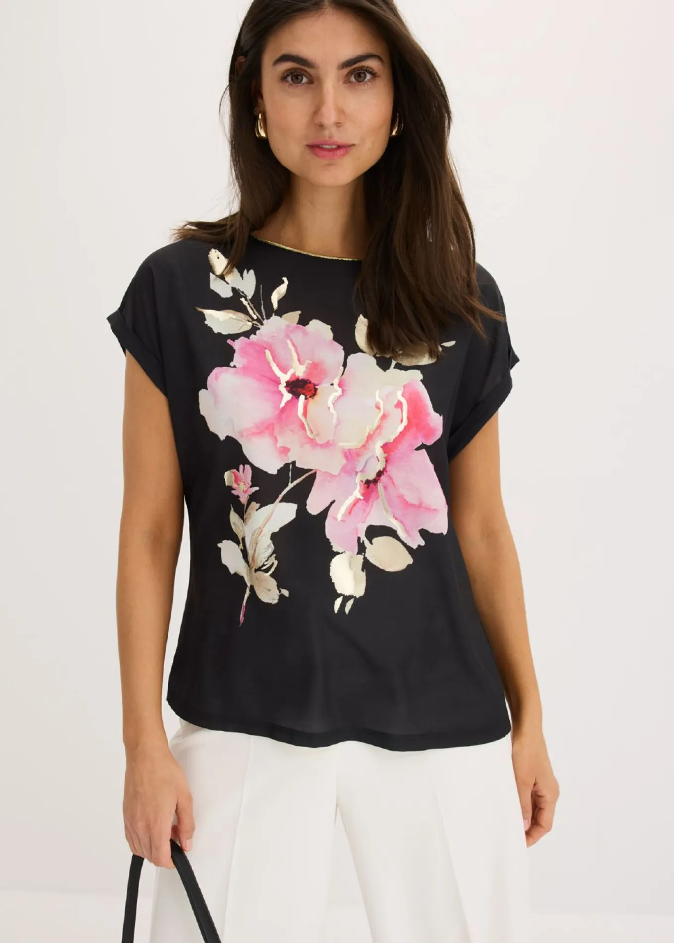 Camiseta con inserto de malla