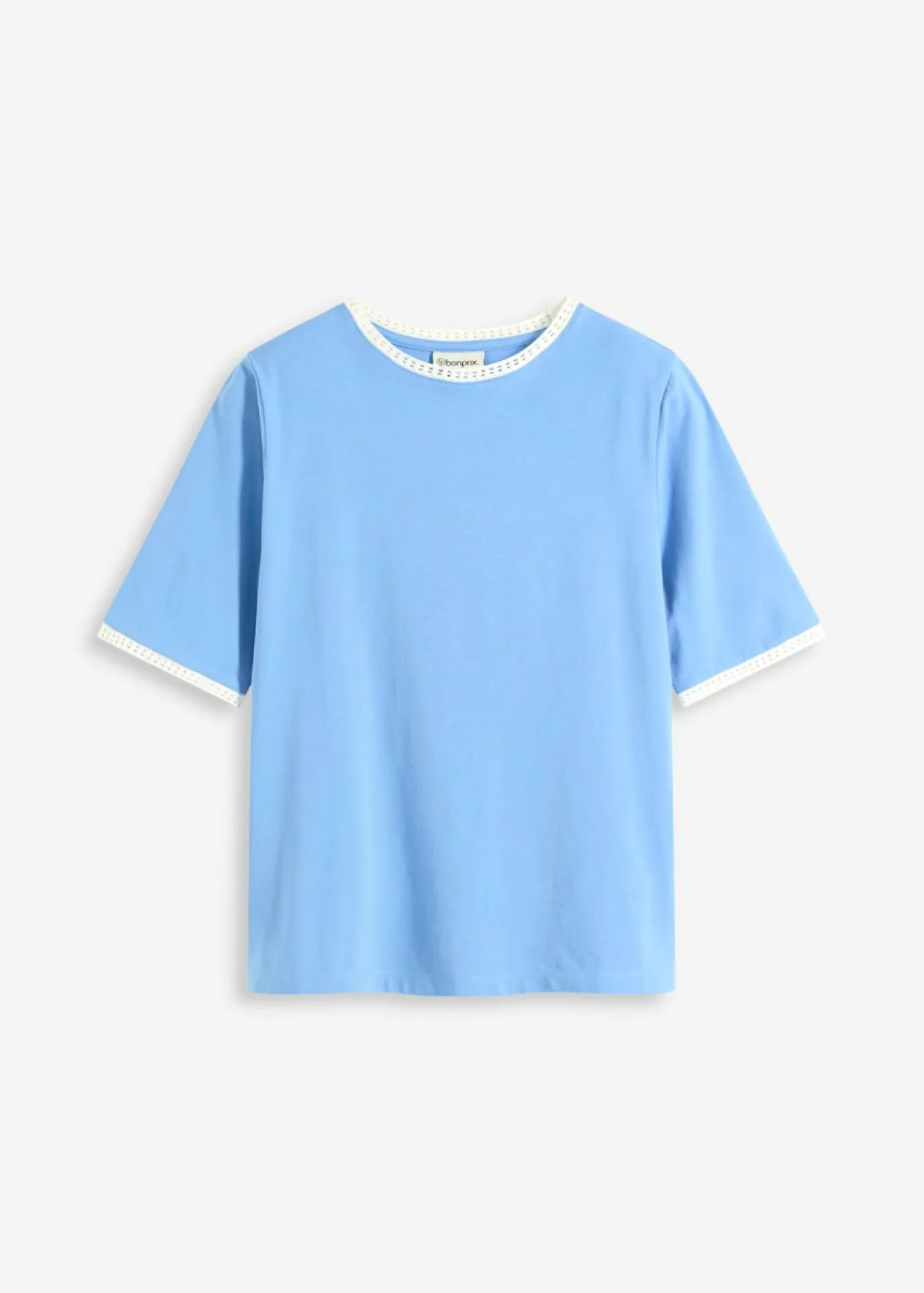 Camiseta con ribete de encaje