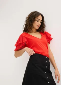 Camiseta con volantes