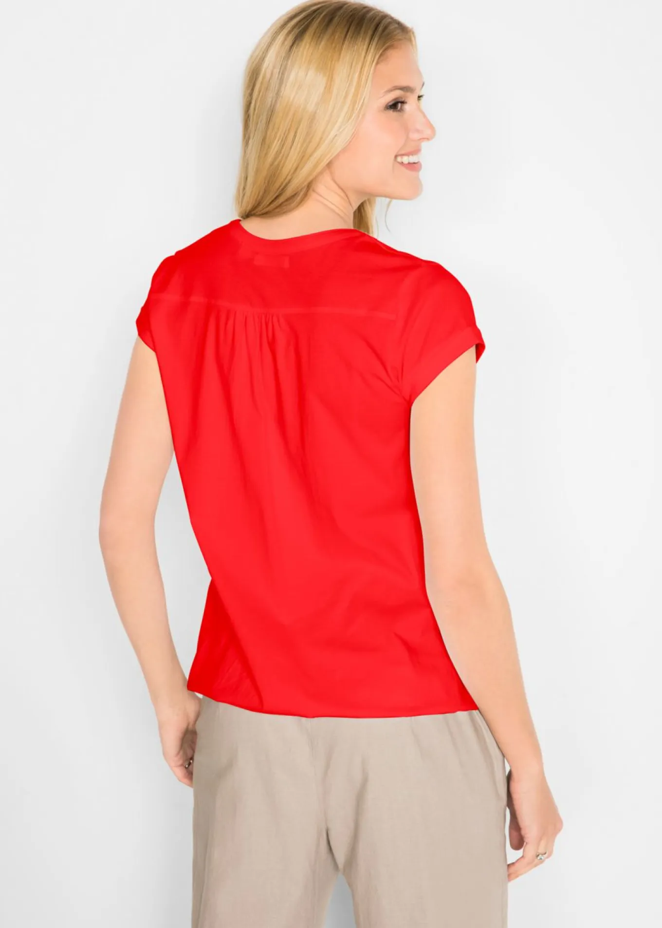 Camiseta de algodón con manga corta