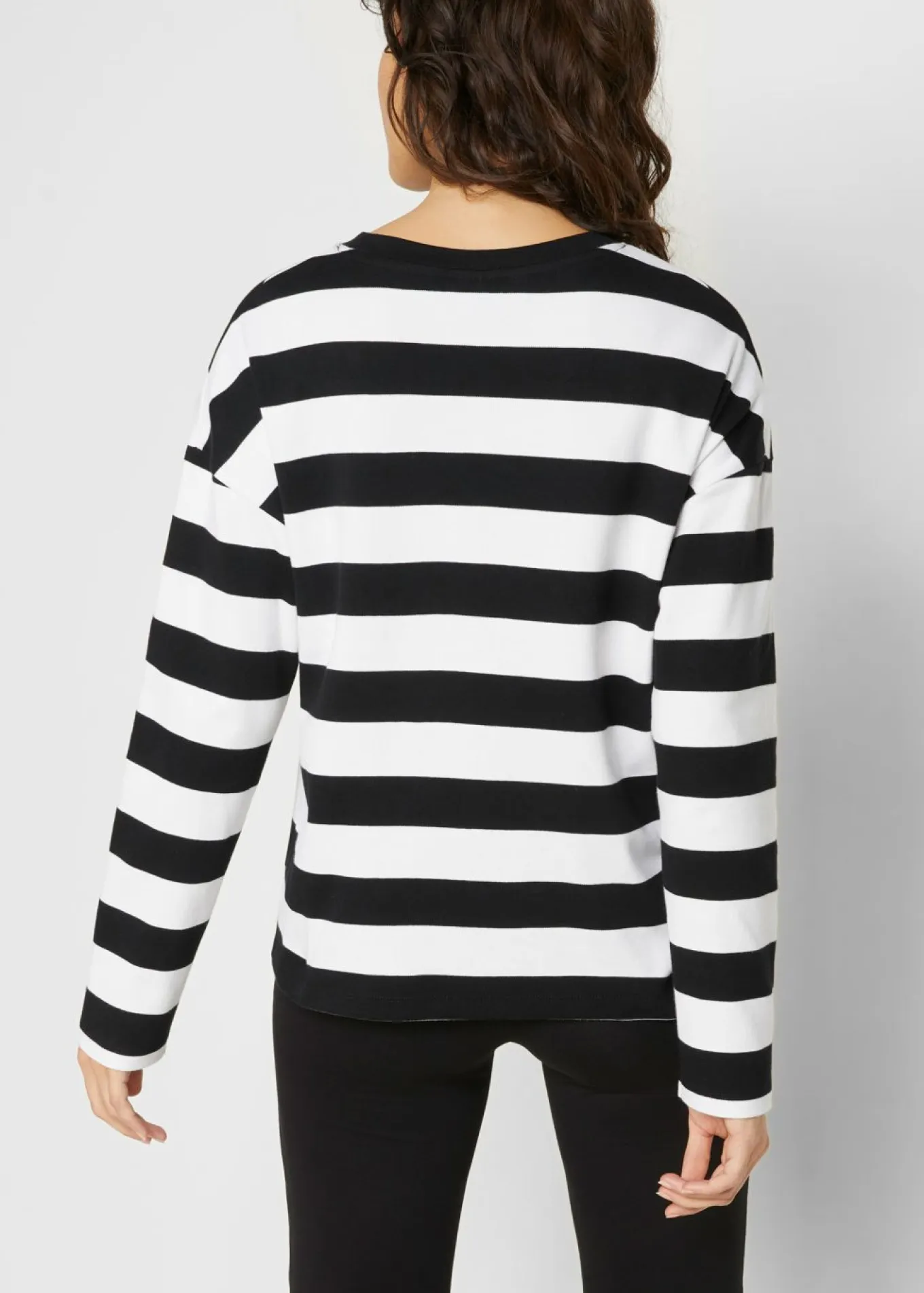 Camiseta de algodón interlock puro con manga larga