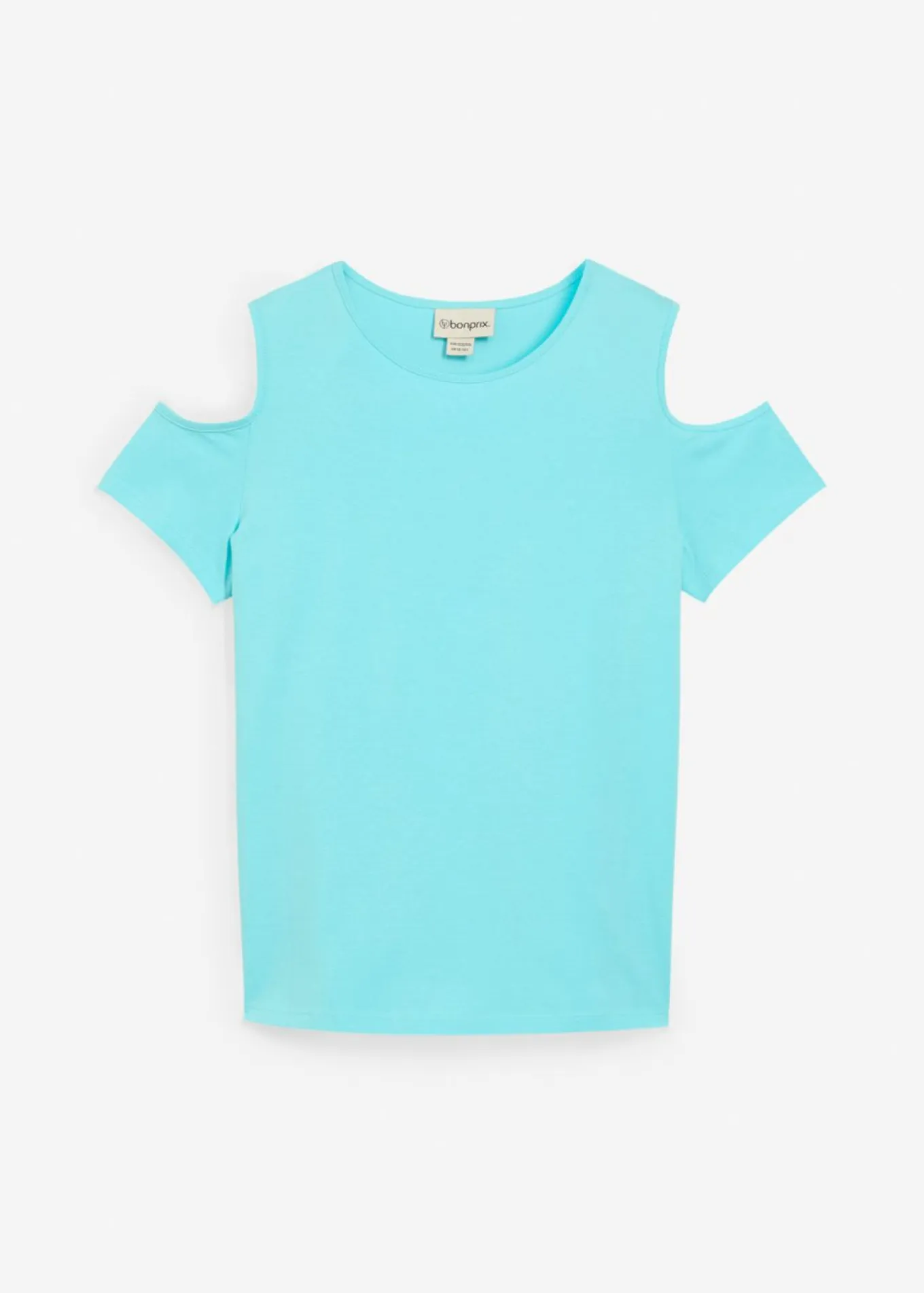 Camiseta de algodón orgánico puro con hombros al descubierto