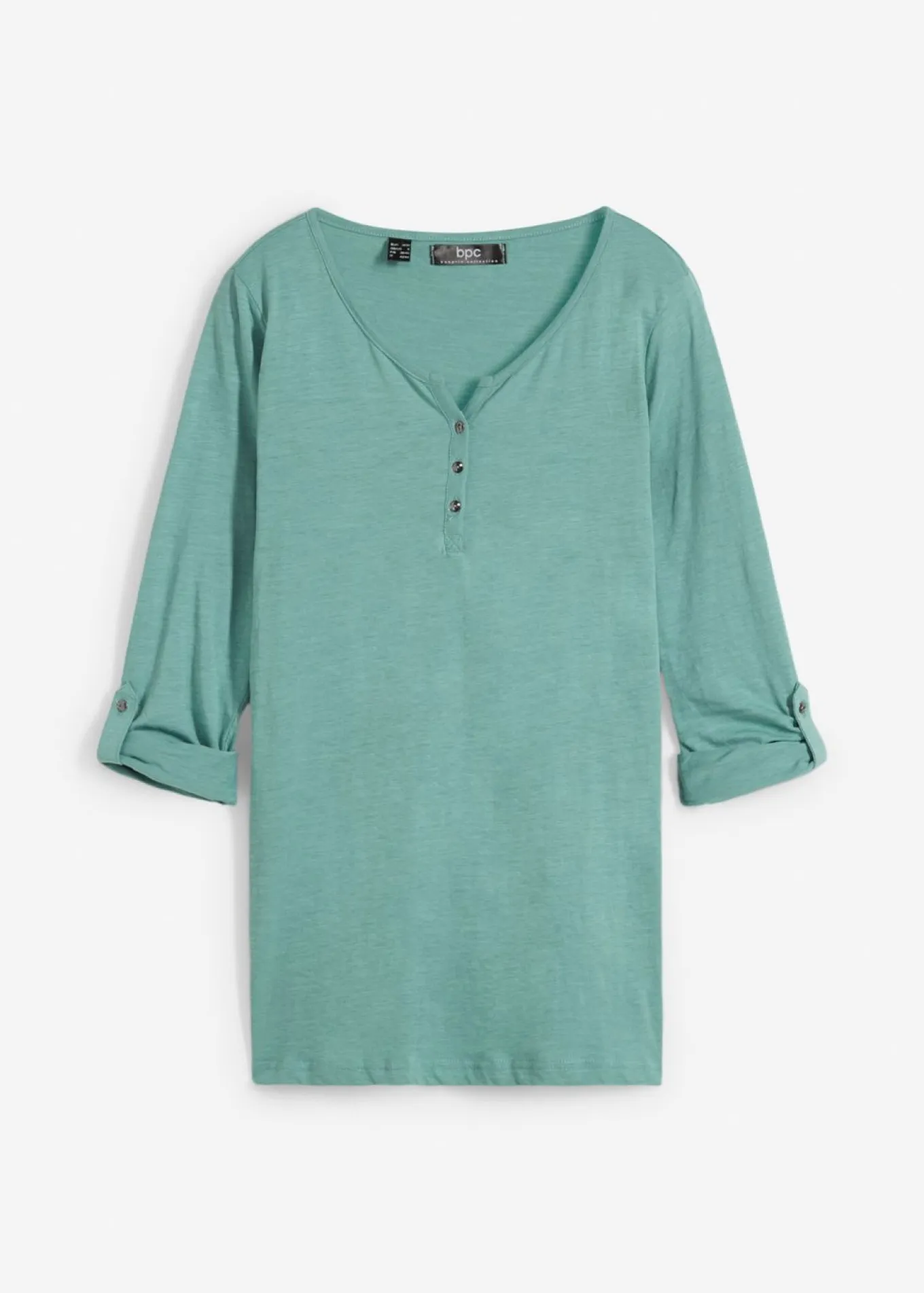 Camiseta de algodón orgánico puro con botones