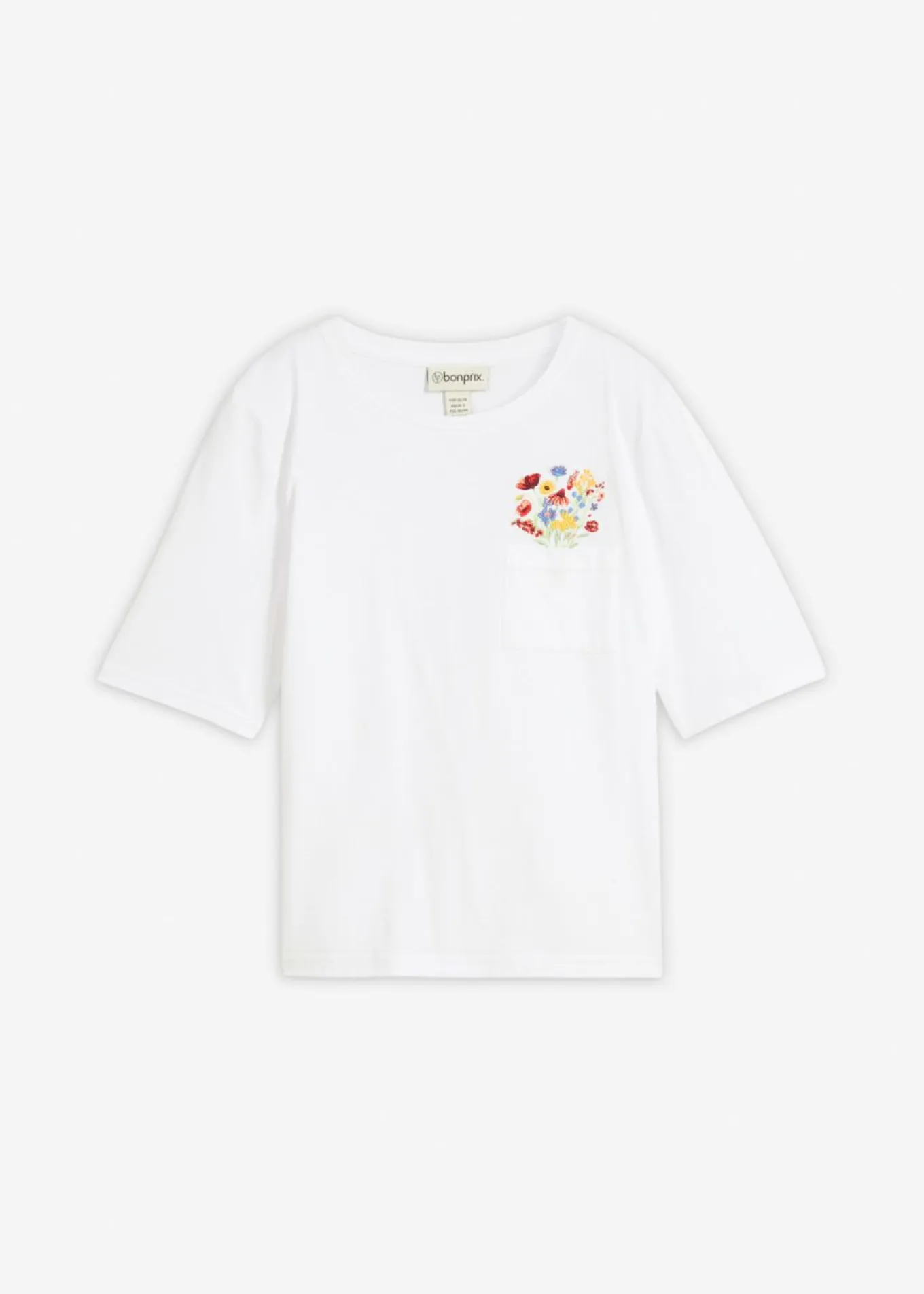 Camiseta de algodón orgánico puro con bordado