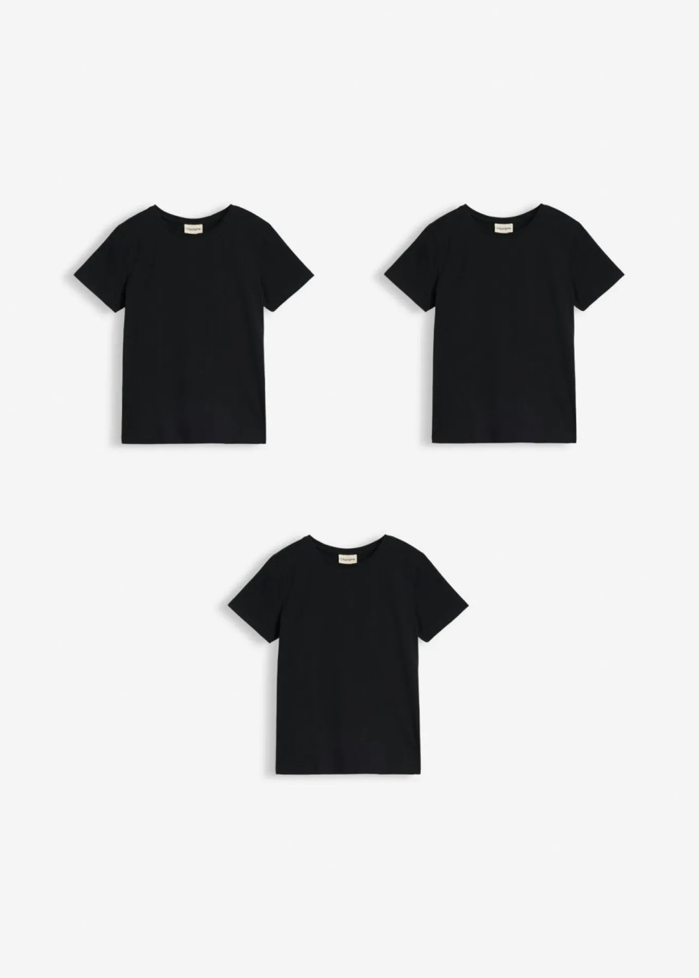 Camiseta de algodón orgánico puro (3 unidades)