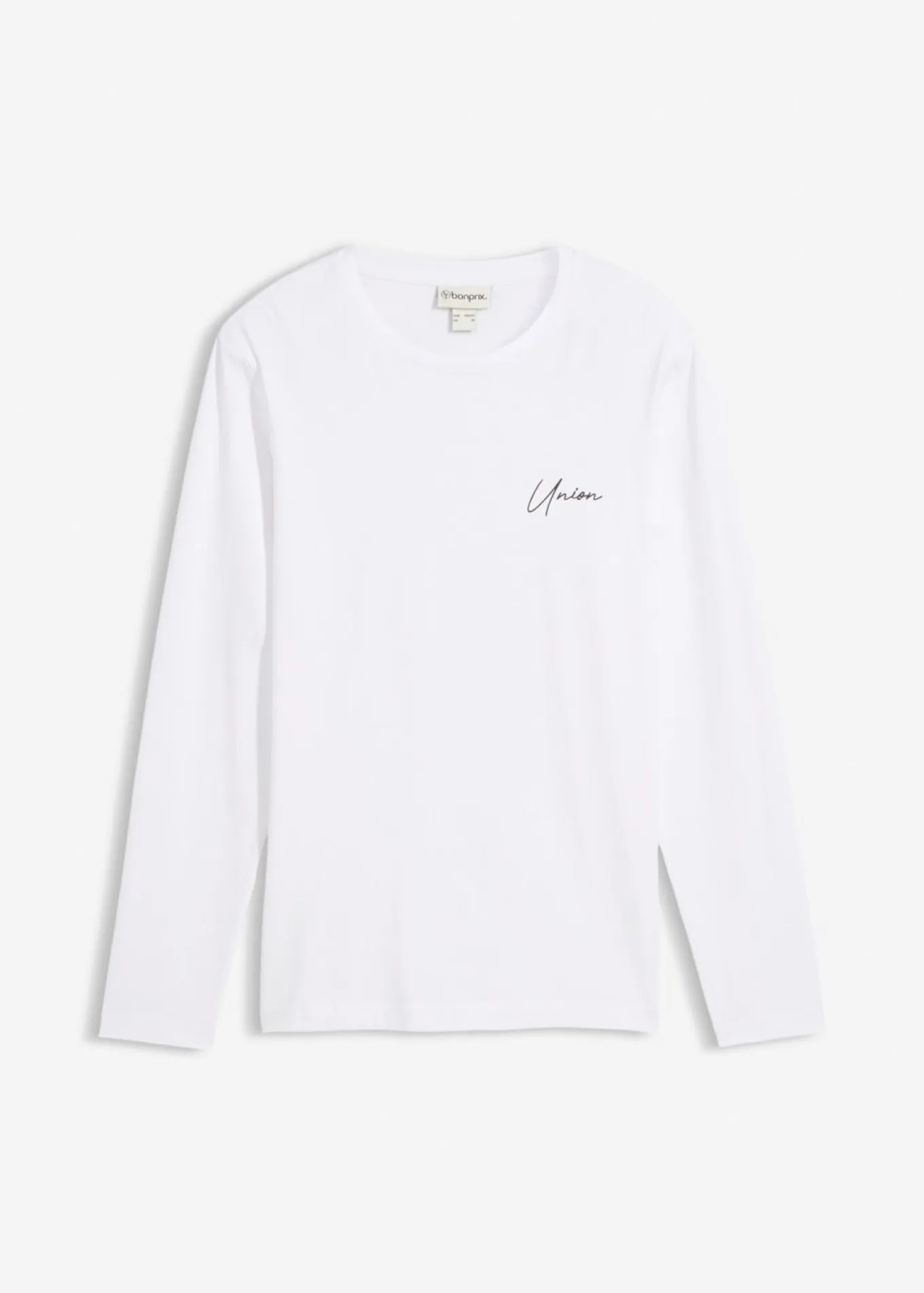 Camiseta de algodón orgánico con manga larga, slim fit