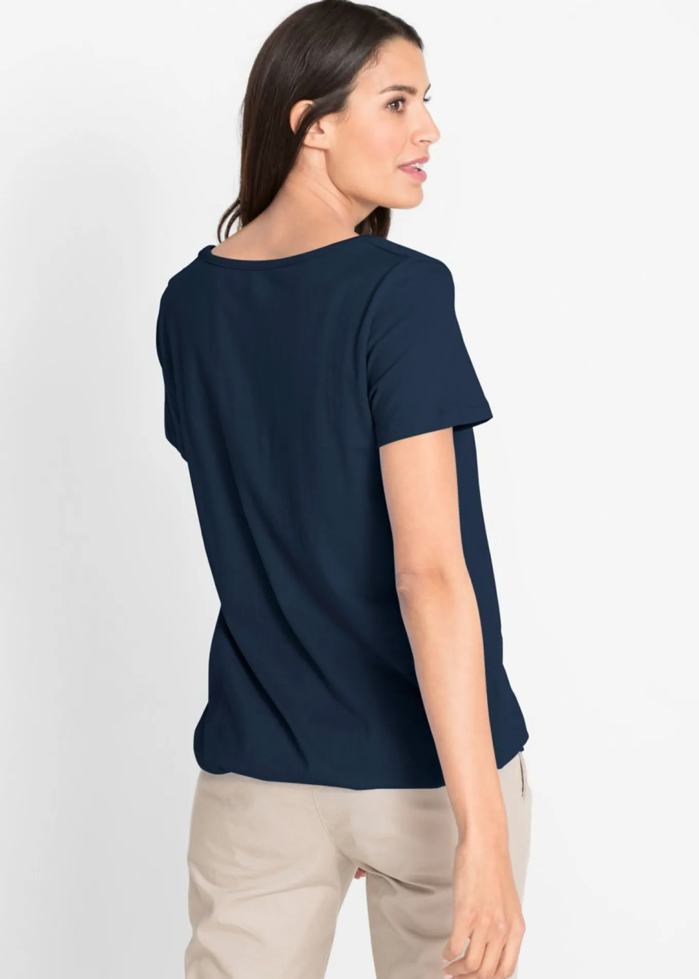 Camiseta de algodón puro con manga corta